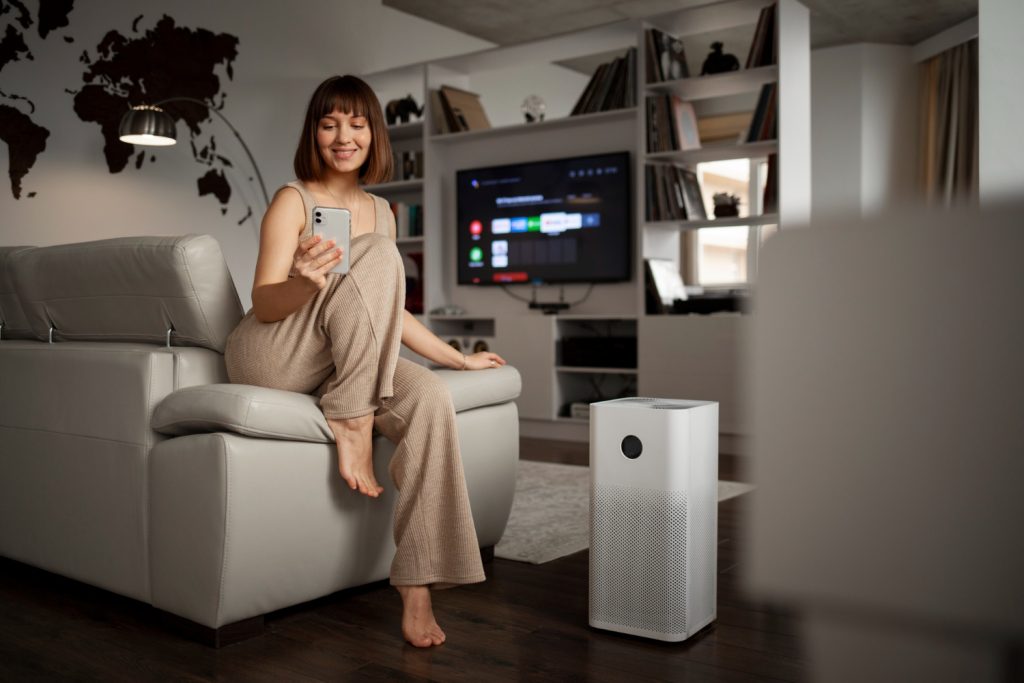 menggunakan air purifier